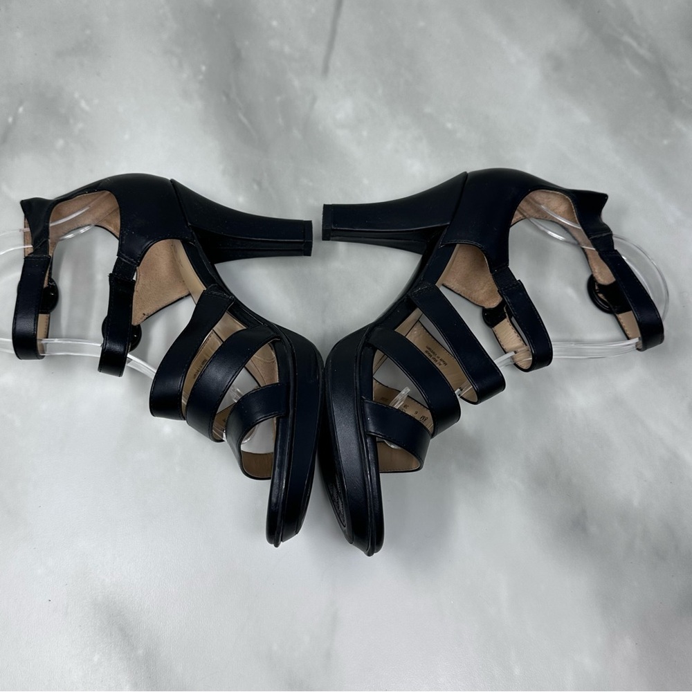 Naturalizer Dessie Black Strappy Pump High Heel 8 - Picture 5 of 13